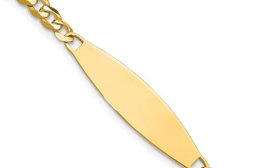 14K Yellow Gold Flat Curb Link
