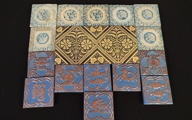 17 Ceramic Tiles incl Mercer and Minton
