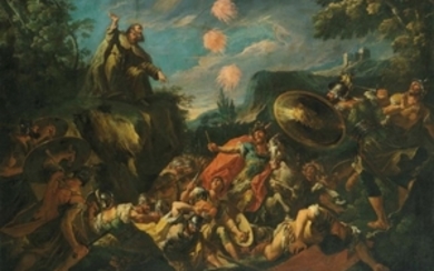 Gaspare Diziani (Belluno 1689-1767 Venice), Elijah calling fire from Heaven to destroy the soldiers of Ahaziah