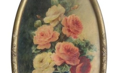 Madeleine RENAUD début du XXe Bouquet de roses A…