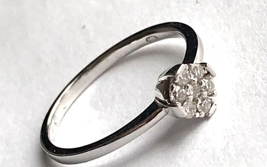 18 kt. White gold - Ring - 0.75 ct Diamond