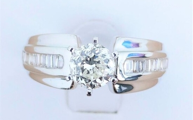 18 kt. White gold - Ring - 1.00 ct Diamond - Diamonds