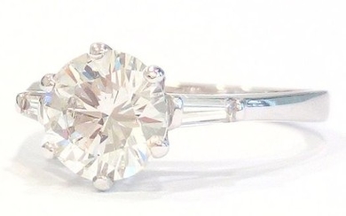 18 kt. White gold - Ring - 1.59 ct Diamond - Diamonds