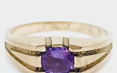 18 kt. Yellow gold - Ring - 0.50 ct Amethyst