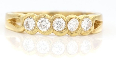 18 kt. Yellow gold - Ring - 0.50 ct Diamond