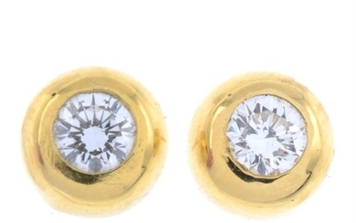 18ct gold diamond single-stone earrings