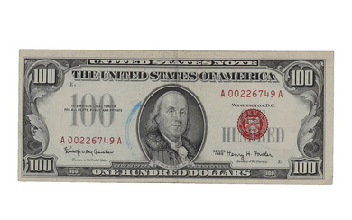 1966 $100 One-Hundred Dollars U.S. Legal Tender Note - Red Seal