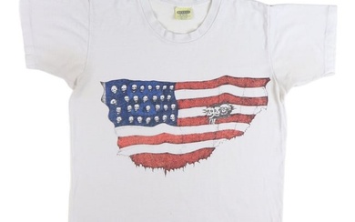 1980s American Flag Skulls Shirt