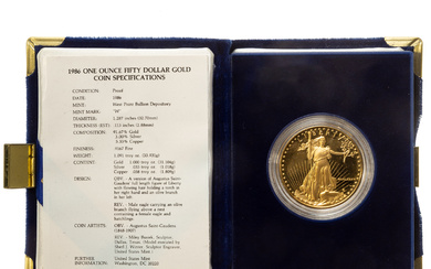 1986-W Gold Proof 1 Ounce American Eagle