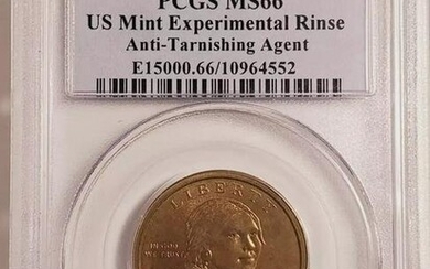 2001 P Dollar Sacagawea PCGS MS-66 Mint Error - Exp. Rinse - Anti Tarnish Agent