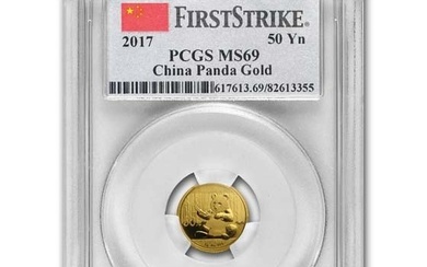 2017 China 3 gram Gold Panda MS-69