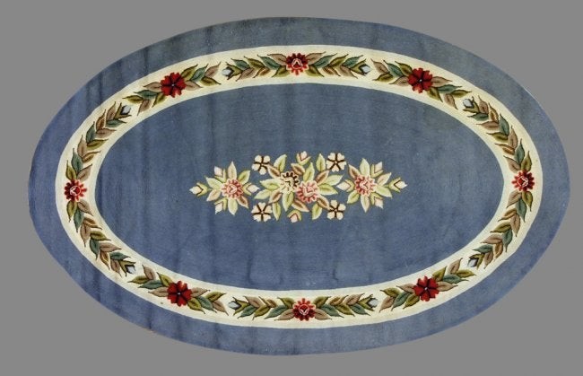 French Style Oval Rug