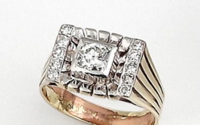 14 kt gold ring with diamonds ,...