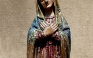 Bust, "Grieving Madonna" - Wood - Late 16th century