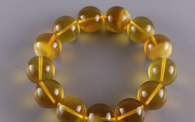 38g Vintage natural Baltic amber bracelet transparent