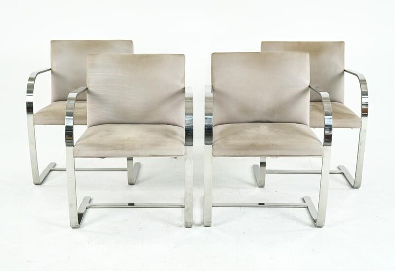 (4) MIES VAN DER ROHE FOR KNOLL BRNO CHAIRS