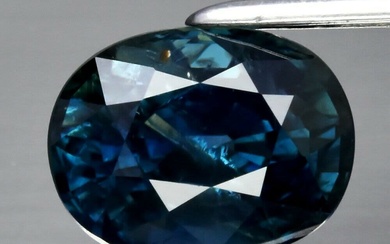 45$---1.99ct 7.5x5.8mm Oval Natural Greenish Blue Sapphire Australia, Heated Only