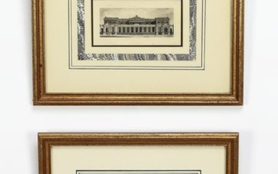 (2) 19th c. English engravings of London houses
