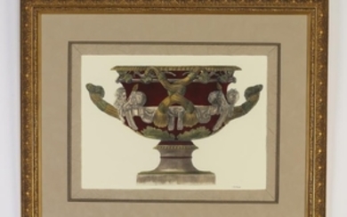 (2) Framed lithographs of classical urns