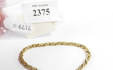 585 (14ct) Gold Rope Twist Bracelet, approx 18cm long, 5.8g