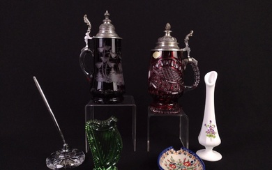 6 Pcs Glassware and Polish Pottery incl Waterford