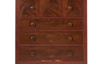Late Federal painted and veneered chest of drawers New...