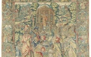 A FLEMISH HISTORICAL TAPESTRY, LATE 16TH CENTURY, POSSIBLY BY MARTIN REYMBOUTS OR CORNELIS MARTENS
