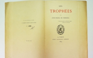 José Maria de HÉRÉDIA. Les Trophées. Paris, Lemerr…