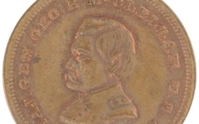 McCLELLAN MEDAL DeWITT 1864-12 IN COPPER.