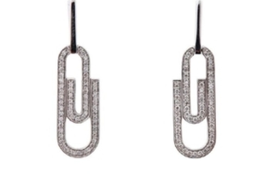 A pair of 'Satellite of Love' diamond earrings, by