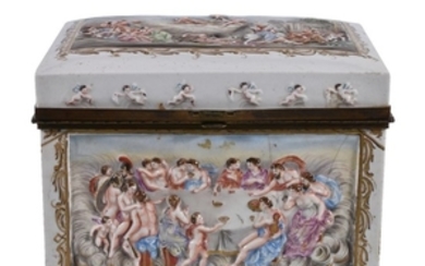 A selection of Naples-style con basso relievo istoriato porcelain
