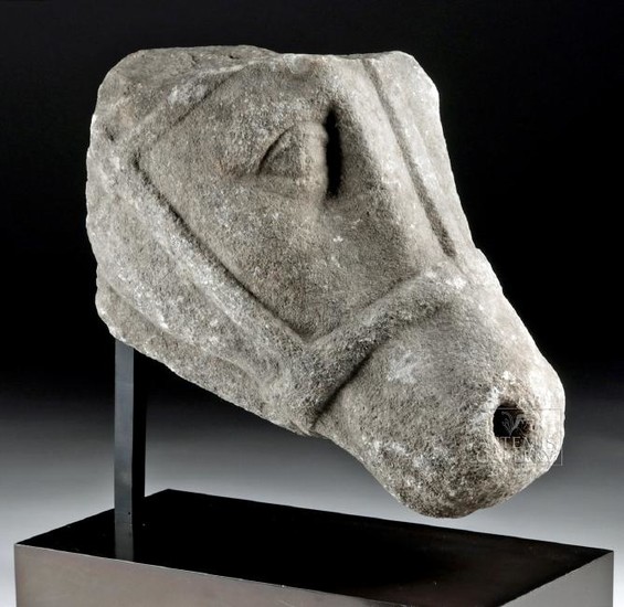 Lifelike / Large Roman Marble Horse Head