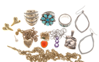 Group of rings, earrings and other jewelry
