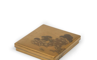 A GOLD-LACQUER SUZURIBAKO (BOX FOR WRITING UTENSILS) Meiji (1868-1912) or...