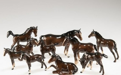 A GROUP OF BAY BESWICK AND ROYAL DOULTON EQUINE MODELS
