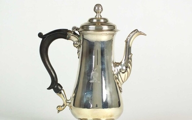 A George II silver coffee pot
