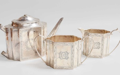 A George III Silver Teapot, by George Smith and Thomas...