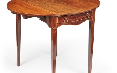 A George III inlaid mahogany pembroke table
