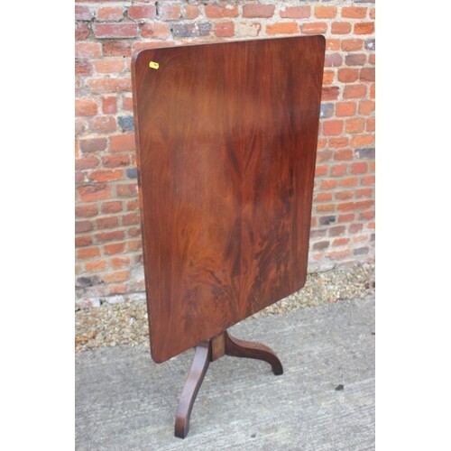 A George IV mahogany rectangular tilt top occasional table, ...