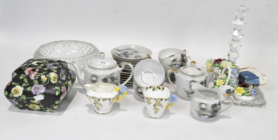 A Japanese eggshell ceramic part tea service and more