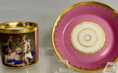 A MAGNIFICENT IMPERIAL ROYAL VIENNA CUP AND SAUCER