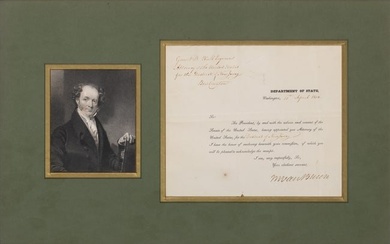 A Martin Van Buren document signed as Secretary of State
