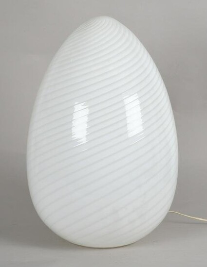 A Murano Vetri Egg Form Glass Lamp