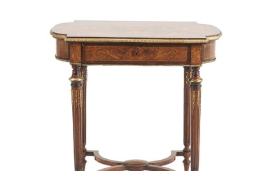 A NAPOLEON III ROSEWOOD AND MARQUETRY POUDREUSE IN LOUIS XV STYLE Third quarter 19th century