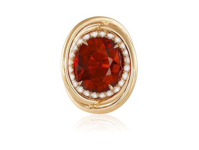 A SPESSARTITE AND DIAMOND COCKTAIL RING, BY MARGHERITA...