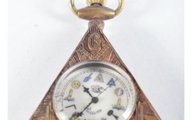 A Triangular Masonic Pocket Watch. 5.8 cm x 5 cm x 1.4cm, R...