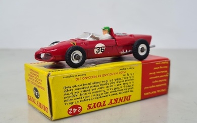A boxed Dinky Toys No.242 Ferrari Racing Car, Nr M, box Ex p...