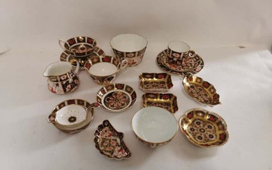 A collection of Royal Crown Derby English bone china, Imari...