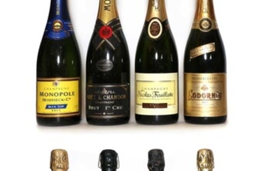 A collection of champagne and sparkling wines