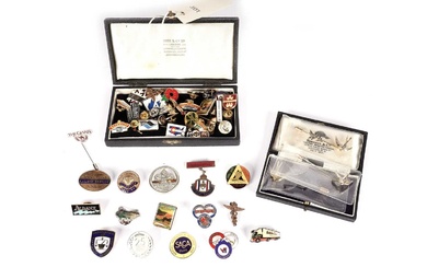 A collection of enamel and other badges